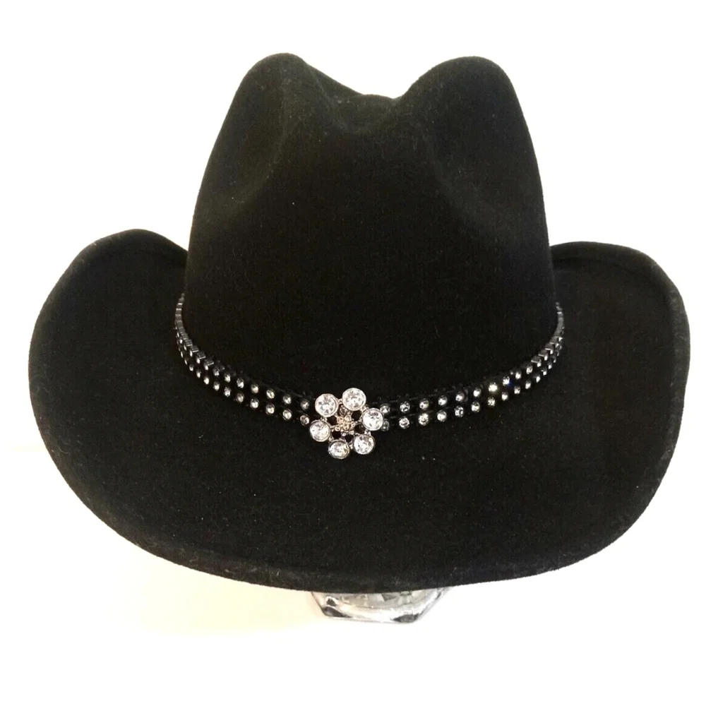 Shyanne Black Cowboy Hat with Crystal Accents‎